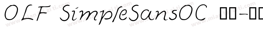 OLF SimpleSansOC 字体字体转换